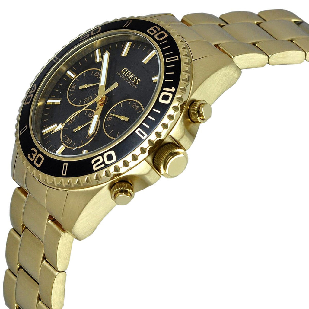 Guess Chaser Chronograph W0170G2 Gold Case Black Dial Gold Metal Men's Watch