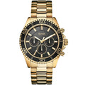 Guess Chaser Chronograph W0170G2 Gold Case Black Dial Gold Metal Men's Watch