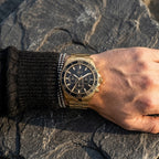 Guess Chaser Chronograph W0170G2 Gold Case Black Dial Gold Metal Men's Watch