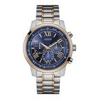 Guess Horizon W0379G7 Two-Tone Silver & Rose Gold Blue Dial Watch