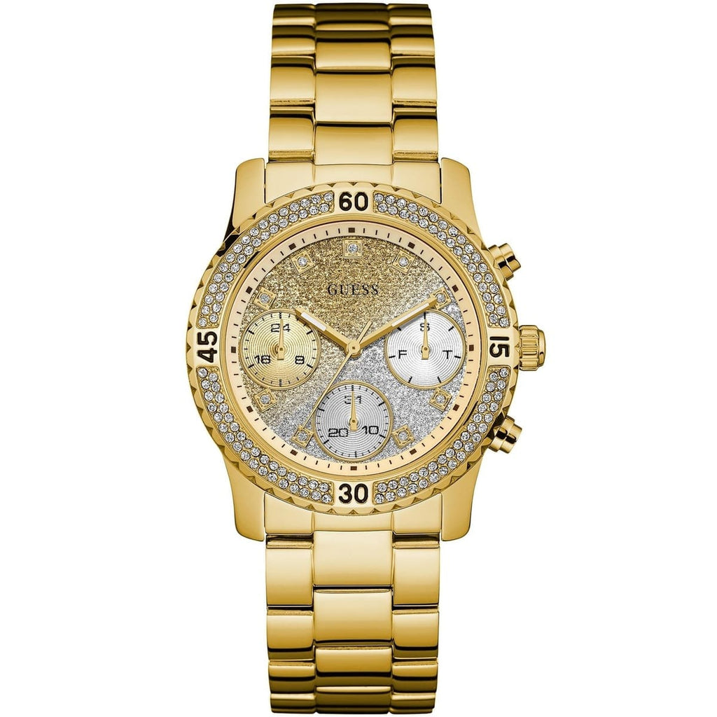 Guess Confetti W0774L5 Multi-Function Glitter Ombre Dial Women's Gold-Tone Watch