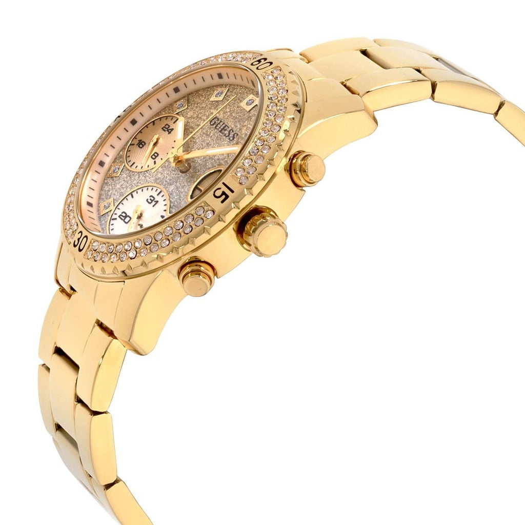 Guess Confetti W0774L5 Multi-Function Glitter Ombre Dial Women's Gold-Tone Watch