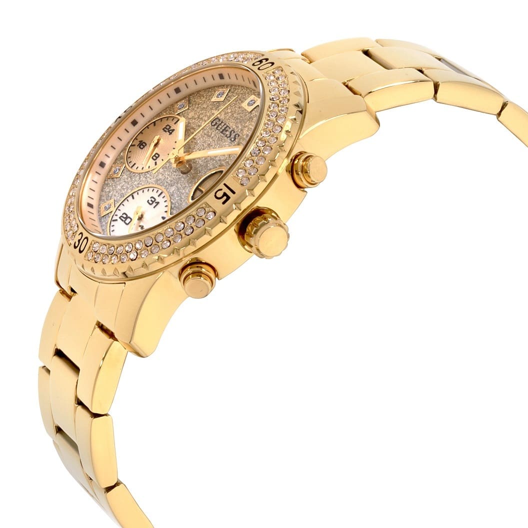 Guess Confetti W0774L5 Multi-Function Glitter Ombre Dial Women's Gold-Tone Watch