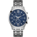 Guess Hudson Multi-Function W0875G1 Silver Case Blue Dial Silver Metal Men's Watch