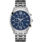 Guess Hudson Multi-Function W0875G1 Silver Case Blue Dial Silver Metal Men's Watch