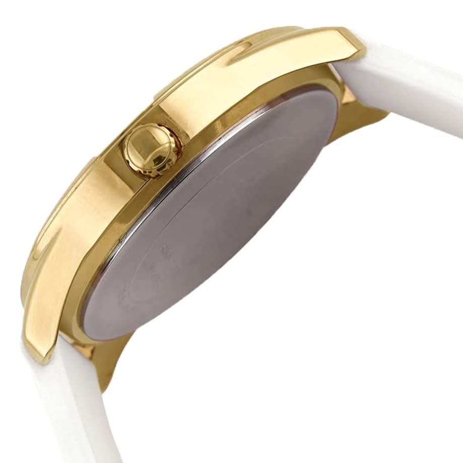 Guess G-Twist W0911L7 Gold Tone Case White Silicone Strap Watch