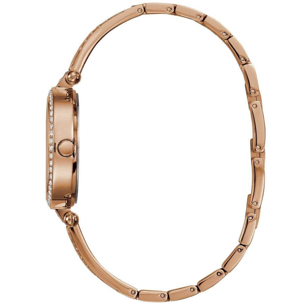 Guess Muse W1008L3 Rose Gold Crystal Dial Mesh Link Women's Watch