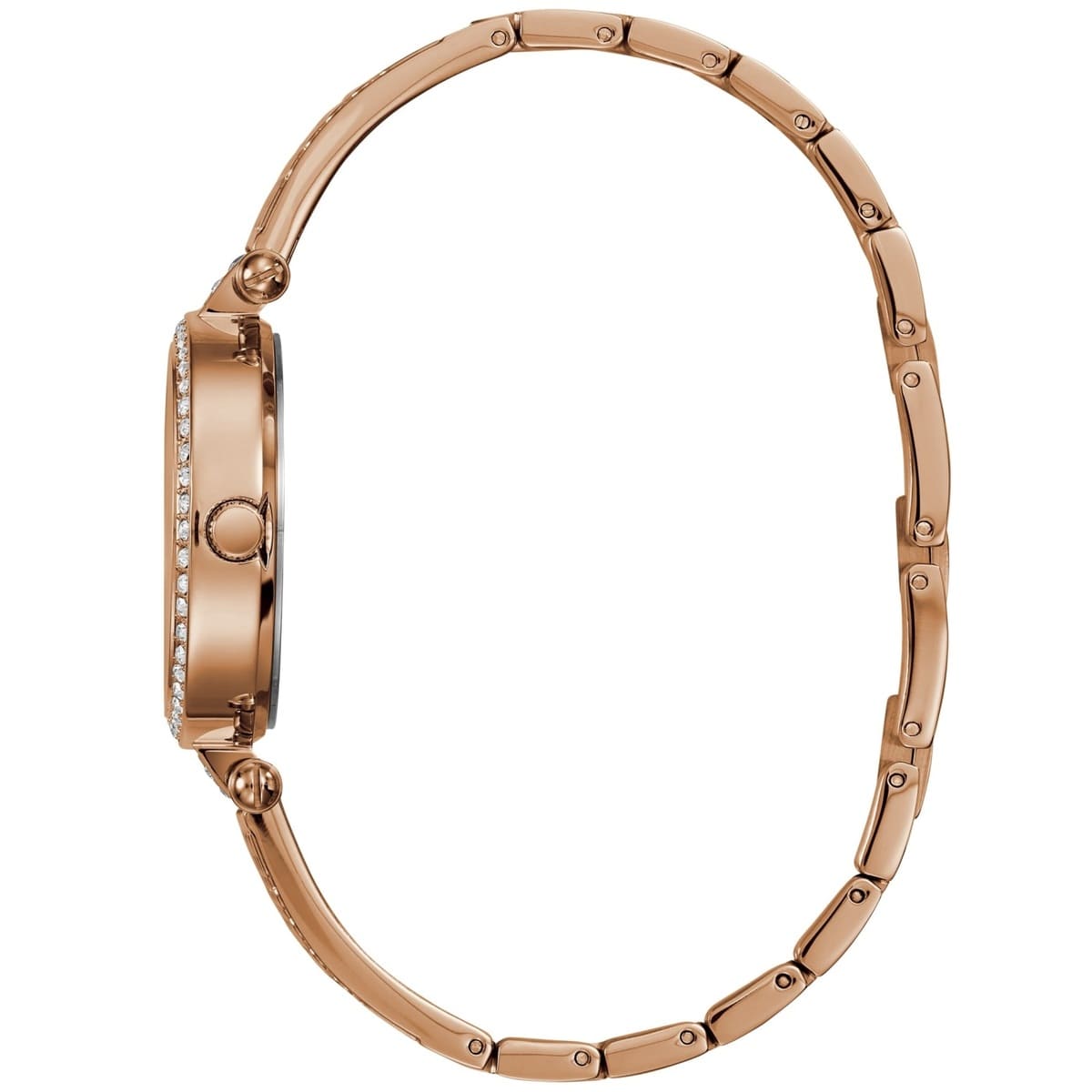 Guess Muse W1008L3 Rose Gold Crystal Dial Mesh Link Women's Watch