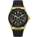 Guess Legacy Multi-Function W1049G5 Gold Case Black Dial Black Rubber Men's Watch