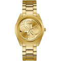 Guess G-Twist W1082L2 Gold Tone Interlocking Logo Dial Watch