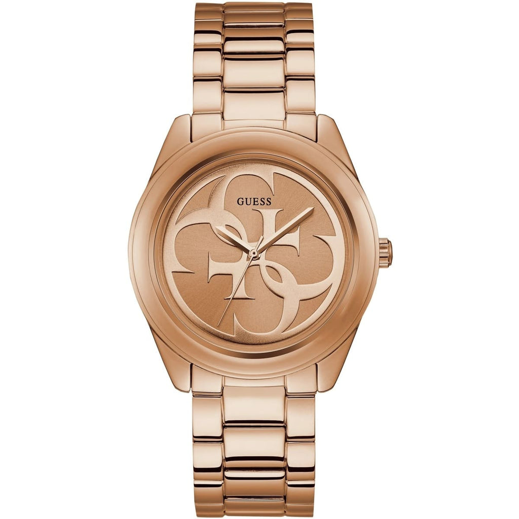 Guess G-Twist W1082L3 Rose Gold Interlocking Logo Dial Watch