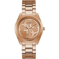 Guess G-Twist W1082L3 Rose Gold Interlocking Logo Dial Watch