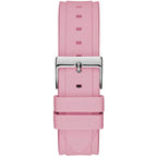 Guess Zena Multi-Function W1094L4 Silver Case Rose Gold Bezel Pink Rubber Women's Watch