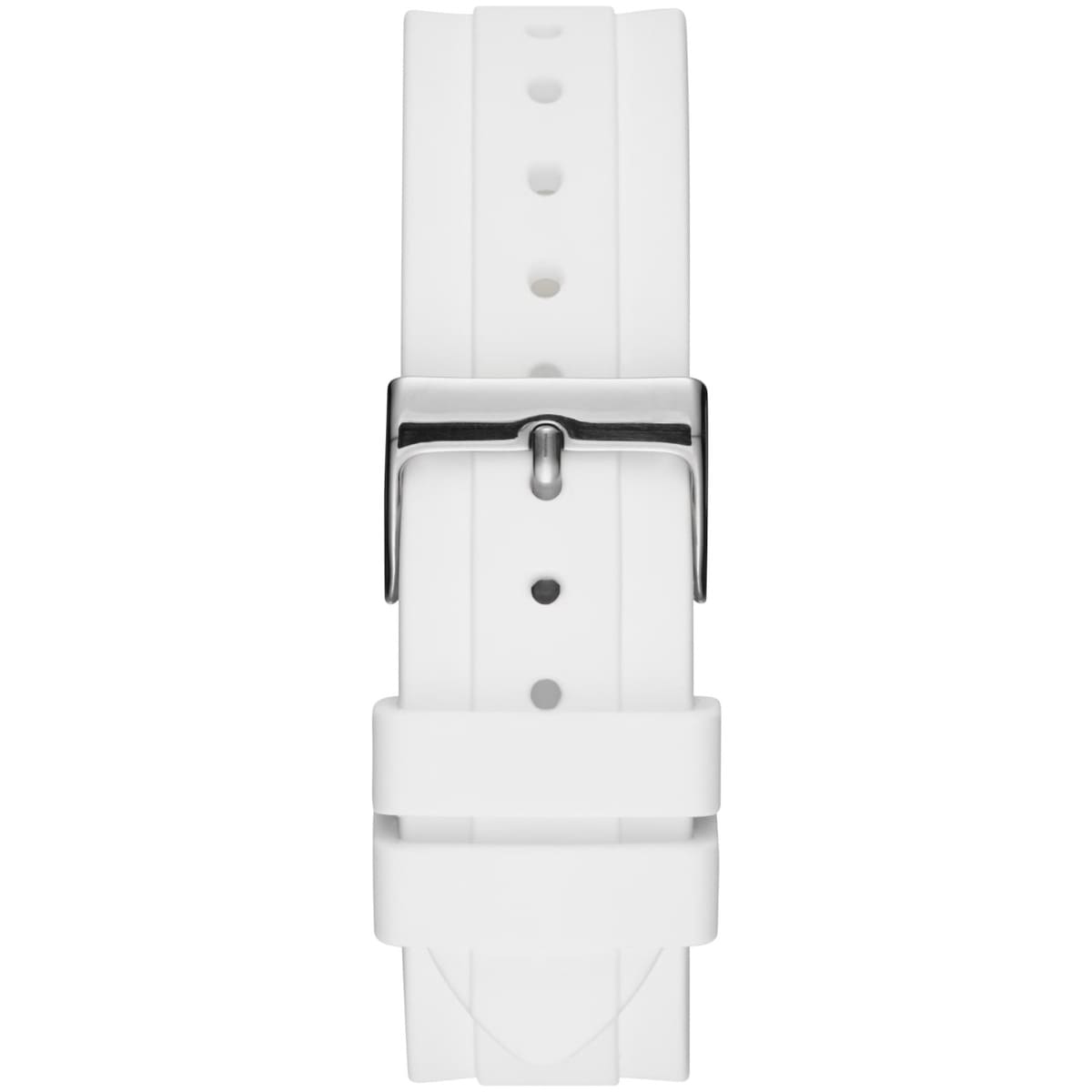 Guess Confetti Multi-Function W1098L1 Silver Case Crystal Bezel White Rubber Women's Watch