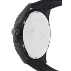 ساعة يد رجالية Guess Odyssey W1108G5 بإطار أسود ولمسات زرقاء وسوار مطاطي