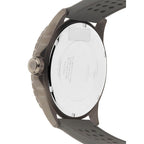 ساعة Guess Odyssey W1108G6 بهيكل بلون رصاصي داكن، ومينا أزرق سماوي، وحزام مطاطي رمادي
