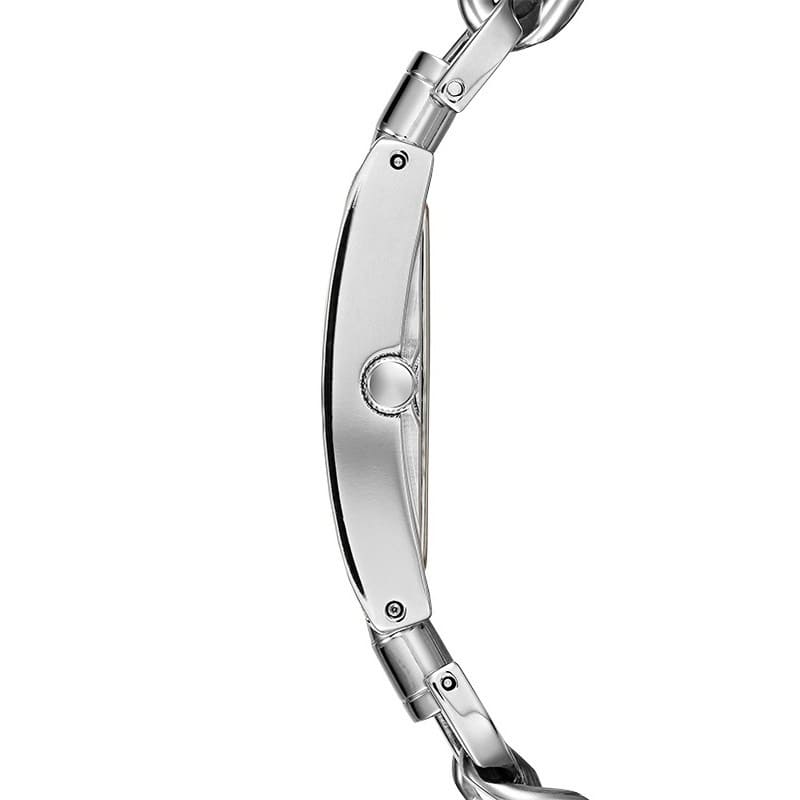 ساعة يد مستطيلة من جس مود هيفي ميتال W1117L1 بسوار سلسلة فضي اللون