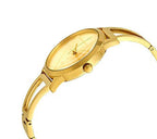 Guess W1145L3 Gold Case Triangle Logo Gold Bangle Women's Watch