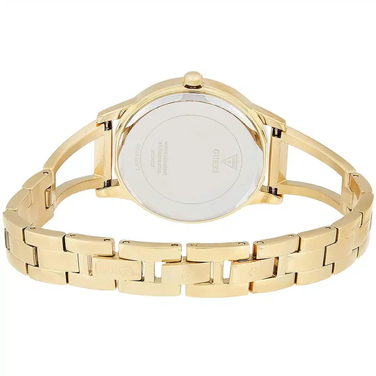 Guess W1145L3 Gold Case Triangle Logo Gold Bangle Women's Watch