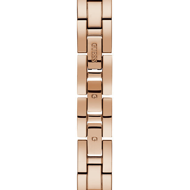 Guess W1145L4 Rose Gold Case Triangle Logo Rose Gold Bangle Women's Watch