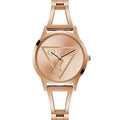 Guess W1145L4 Rose Gold Case Triangle Logo Rose Gold Bangle Women's Watch