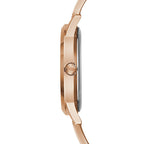 Guess W1145L4 Rose Gold Case Triangle Logo Rose Gold Bangle Women's Watch