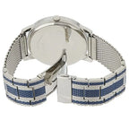 Guess W1179G1 Silver Case Blue Dial Silver Blue Striped Mesh Men's Watch