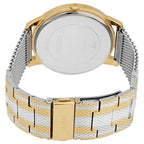 Guess W1179G2 Gold Case Black Dial Gold Silver Striped Mesh Men's Watch