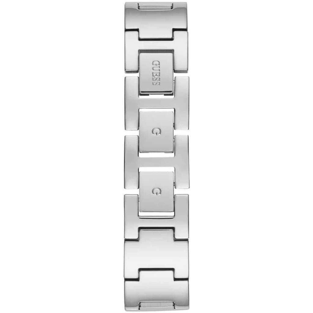 Guess Claudia W1279L1 Silver Case Crystal Bezel 4G Logo Silver Mesh Women's Watch