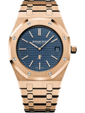Audemars Piguet Royal Oak Jumbo Extra-Thin 15202OR.OO.1240OR.01 18K Rose Gold 39mm Blue Dial Men’s Watch